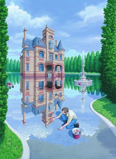 芸術家Rob Gonsalvesさんのファンタスティックで錯覚におちいってしまうだまし絵(トリックアート)