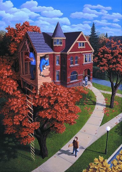 芸術家Rob Gonsalvesさんのファンタスティックで錯覚におちいってしまうだまし絵(トリックアート)