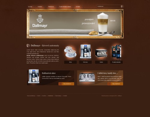 わず「ホッ」とする。茶色ベースで素敵にデザインされたコーヒーショップのウェブサイト